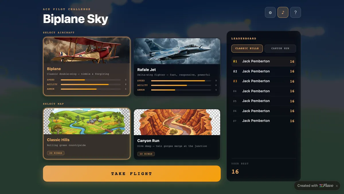 Biplane Sky Adventure screenshot