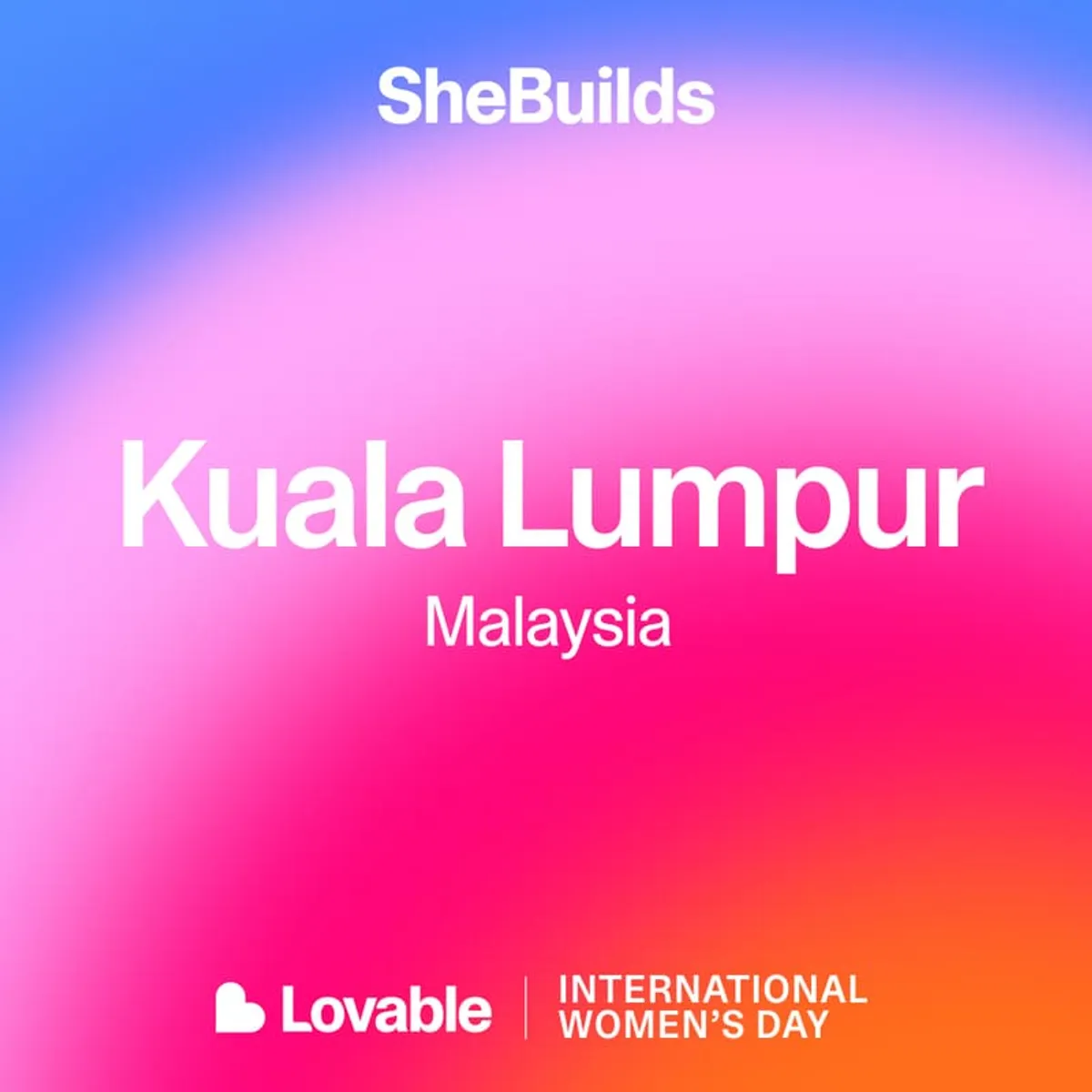 Kuala Lumpur x SheBuilds Lovable Meetup event banner